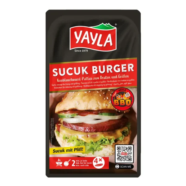 Yayla Sucuk Burger Patties zum Braten und Grillen - 250g